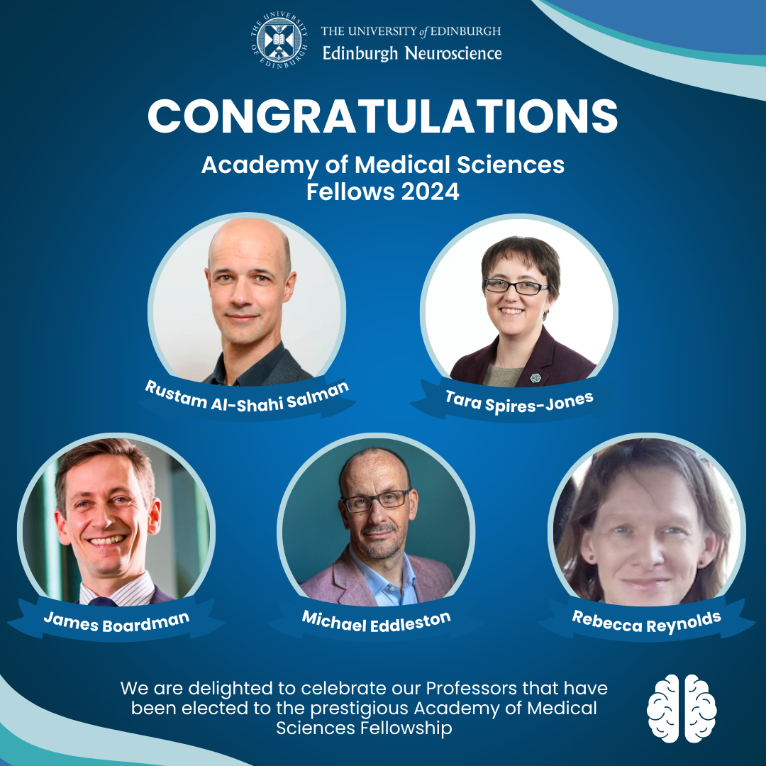 Poster with images of the 5 researchers