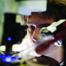 Phototograph of an electrophysiology experiment