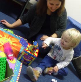 Photograph of a child learning